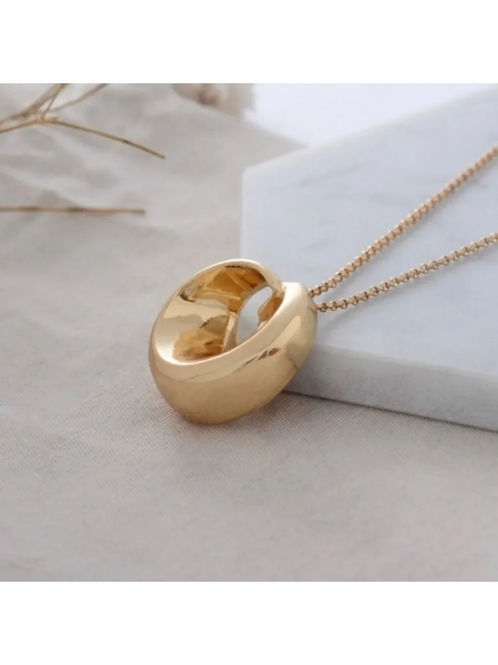 Heart necklace choker unique cutout design gold  chain adjusts boho minimalist